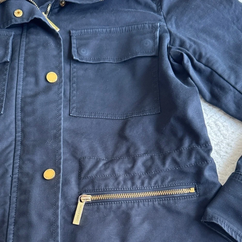 MICHAEL Michael Kors Navy Jacket with Gold Accents Sz S